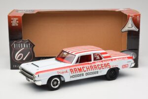 Dodge 330 Super Stock Ramchargers NHRA 1964 Highway 61 1:18 50044 Pressofusione — immagine 8 di 8