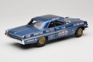 Pontiac Catalina Super Duty Super Stock #655 Blu 1962 Auto World 1:18 AW201/06 Pressofusione — immagine 3 di 8