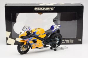 Suzuki GSX-R 1000 Team Alstare Corona Extra Y. Kagayama WSB 2005 Minichamps 1:12 122052271 Pressofusione — immagine 6 di 6