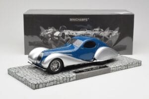Talbot-Lago T150 C-SS Coupe Blu Argento Minichamps 1:18 107117122 Resina — immagine 6 di 6