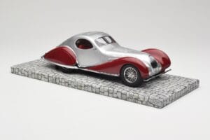 Talbot-Lago T150 C-SS Coupe Argento Rosso Minichamps 1:18 107117121 Resina — immagine 4 di 6
