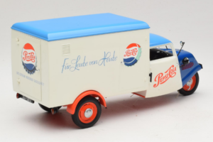 Tempo Dreirad Kastenwagen Pepsi Minichamps 1:18 150099024 Pressofusione — immagine 3 di 8