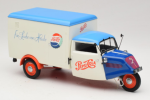 Tempo Dreirad Kastenwagen Pepsi Minichamps 1:18 150099024 Pressofusione — immagine 6 di 8