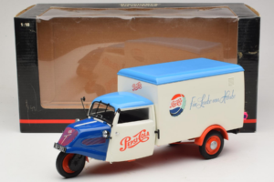 Tempo Dreirad Kastenwagen Pepsi Minichamps 1:18 150099024 Pressofusione — immagine 8 di 8