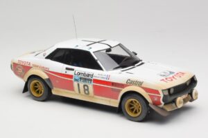 Toyota Celica 2000 GT RA21 #18 J-L. Therier RAC Rally 1977 IXO 1:18 18RMC189C Pressofusione — immagine 4 di 6