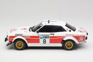 Toyota Celica 2000 GT RA21 #8 H. Mikkola / A. Hertz RAC Rally 1977 IXO 1:18 18RMC189A Pressofusione — immagine 3 di 6