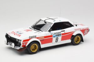 Toyota Celica 2000 GT RA21 #8 H. Mikkola / A. Hertz RAC Rally 1977 IXO 1:18 18RMC189A Pressofusione