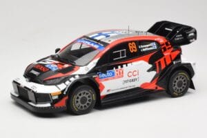 Toyota GR Yaris Rally1 #69 Toyota Gazoo Racing WRT K. Rovanpera / J. Halttunen Rally Finland 2024 IXO 1:18 18RMC218 Pressofus