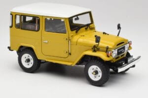 Toyota Land Cruiser FJ40 Giallo Senape Kyosho 1:18 08971Y Pressofusione — immagine 6 di 8
