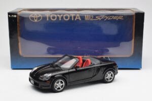 Toyota MR2 Spyder W30 Nero LHD AUTOart 1:18 78714 Pressofusione — immagine 8 di 8