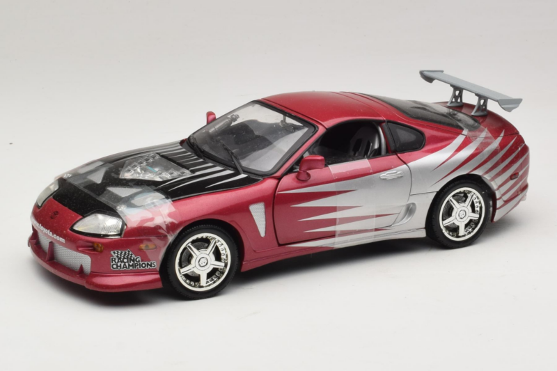 Toyota Supra A80 Fast & Furious Viola Argento ERTL 1:18 33708 Pressofusione
