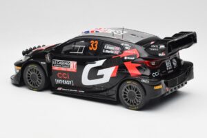 Toyota Yaris Rally1 WRC #33 E. Evans / S. Martin Rally Monte Carlo Night Version 2024 IXO 1:18 18RMC197 Pressofusione — immagine 5 di 6