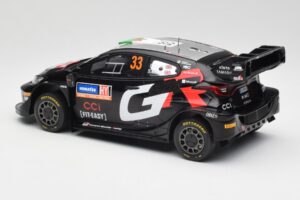 Toyota Yaris Rally1 WRC #33 E. Evans / S. Martin Rally Sweden 2024 IXO 1:18 18RMC200 Pressofusione — immagine 5 di 6