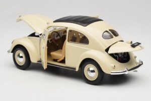 Volkswagen Beetle Type 1 Classic Bianco Welly 1:18 18040W Pressofusione — immagine 5 di 8