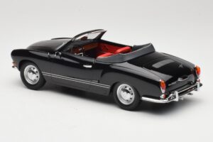 Volkswagen Karmann Ghia Cabriolet Nero Minichamps 1:18 155054031 Pressofusione — immagine 5 di 6