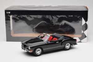 Volkswagen Karmann Ghia Cabriolet Nero Minichamps 1:18 155054031 Pressofusione — immagine 6 di 6