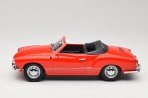 Volkswagen Karmann Ghia Cabriolet Rosso Minichamps 1:18 155054030 Pressofusione — immagine 3 di 6