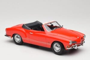 Volkswagen Karmann Ghia Cabriolet Rosso Minichamps 1:18 155054030 Pressofusione — immagine 4 di 6