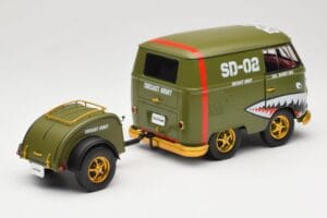Volkswagen Kool Kombi Army Fighter Green Solido 1:18 S1810901 Pressofusione — immagine 3 di 8