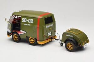 Volkswagen Kool Kombi Army Fighter Green Solido 1:18 S1810901 Pressofusione — immagine 5 di 8