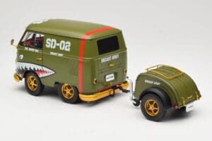Volkswagen Kool Kombi Army Fighter Green Solido 1:18 S1810901 Pressofusione — immagine 7 di 8