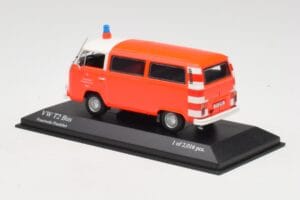 Volkswagen T2 Bus Vigili del Fuoco Frankfurt Minichamps 1:43 400053091 Pressofusione — immagine 3 di 4
