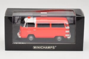 Volkswagen T2 Bus Vigili del Fuoco Frankfurt Minichamps 1:43 400053091 Pressofusione — immagine 4 di 4