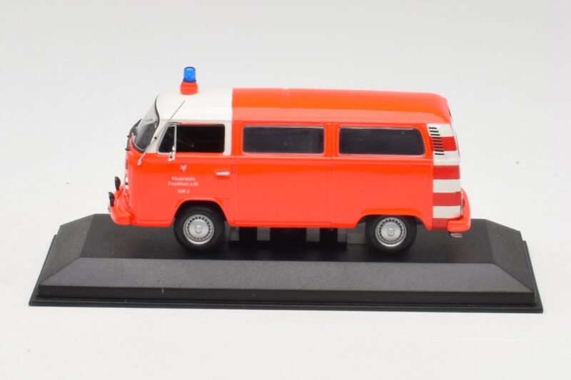 Volkswagen T2 Bus Vigili del Fuoco Frankfurt Paraurti Rossi Minichamps 1:43 400053091-V1 Pressofusione