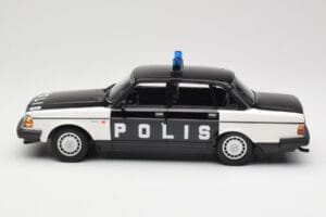 Volvo 240 GL Polis Sweden Nero Minichamps 1:18 155171497 Pressofusione — immagine 3 di 6