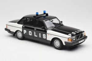 Volvo 240 GL Polis Sweden Nero Minichamps 1:18 155171497 Pressofusione — immagine 4 di 6