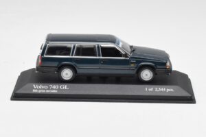 Volvo 740 GL Estate Blu Verde Metallizzato Minichamps 1:43 943171713 Pressofusione