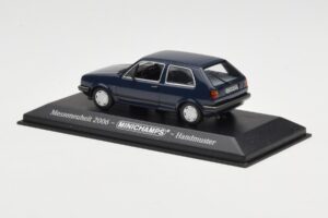 Volkswagen Golf Mk2 Blu Campione Fiera Minichamps 1:43 GOLFHANDMUSTER Pressofusione — immagine 3 di 4