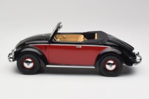 Volkswagen Beetle Hebmuller Cabriolet Nero & Rosso Minichamps 1:18 107054230 Resina — immagine 3 di 6