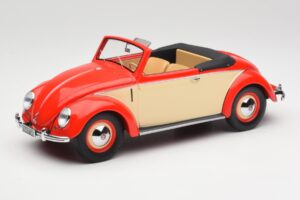 Volkswagen Beetle Hebmuller Cabriolet Rosso & Crema Minichamps 1:18 107054231 Resina