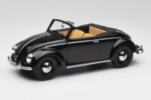 Volkswagen Beetle Type 1 Hebmuller Cabriolet Nero Minichamps 1:18 107054232 Pressofusione