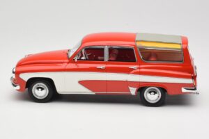 Wartburg 311 Camping Deluxe Rosso Bianco BoS Models 1:18 BOS037 Resina — immagine 3 di 6