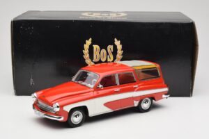 Wartburg 311 Camping Deluxe Rosso Bianco BoS Models 1:18 BOS037 Resina — immagine 6 di 6