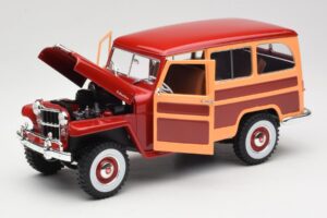 Willys Jeep Station Wagon Rosso Road Signature 1:18 92858 Pressofusione — immagine 2 di 8