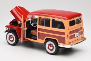 Willys Jeep Station Wagon Rosso Road Signature 1:18 92858 Pressofusione — immagine 5 di 8