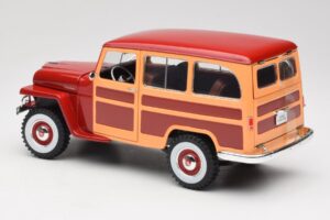 Willys Jeep Station Wagon Rosso Road Signature 1:18 92858 Pressofusione — immagine 7 di 8
