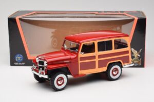 Willys Jeep Station Wagon Rosso Road Signature 1:18 92858 Pressofusione — immagine 8 di 8