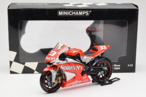 Yamaha YZR-M1 Gauloises Fortuna Yamaha #7 C. Checa MotoGP 2004 Minichamps 1:12 122043007 Pressofusione — immagine 6 di 6