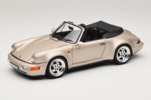 Porsche 911 964 Turbo Look Cabrio Zermatt Silver Norev 1:18 187140 Pressofusione