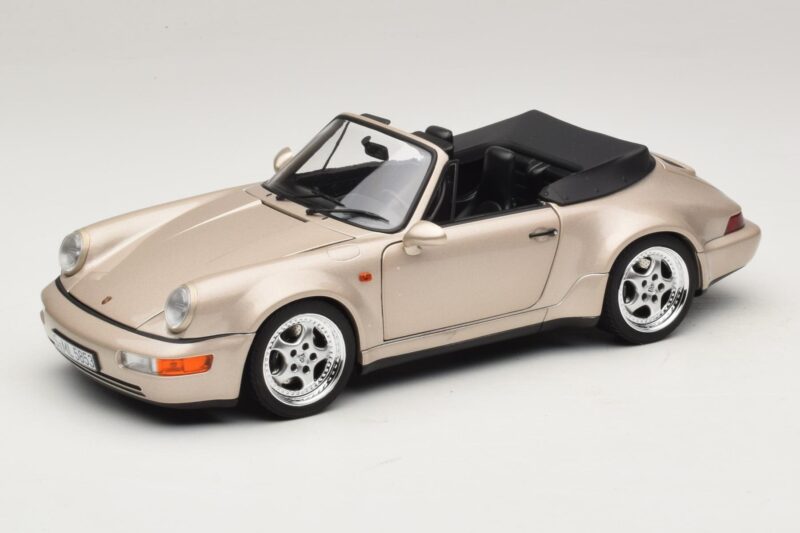 Porsche 911 964 Turbo Look Cabrio Zermatt Silver Norev 1:18 187140 Pressofusione