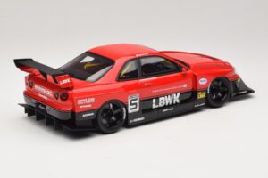 Nissan Skyline ER34 LB Super Silhouette Active Red GT Spirit 1:18 GT570 Resina — immagine 2 di 6