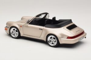 Porsche 911 964 Turbo Look Cabrio Zermatt Silver Norev 1:18 187140 Pressofusione — immagine 7 di 8