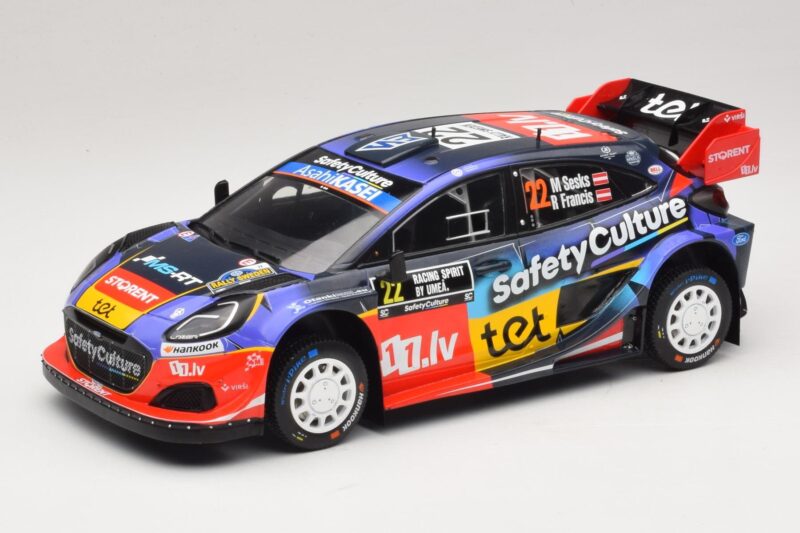 Ford Puma Rally1 #22 M. Sesks / R. Francis Rally Sweden 2025 IXO 1:18 18RMC240 Pressofusione