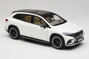 Mercedes EQS SUV X296 Manufaktur Diamond White NZG 1:18 B66960590 Pressofusione — immagine 6 di 8