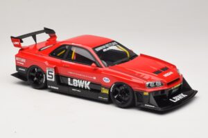 Nissan Skyline ER34 LB Super Silhouette Active Red GT Spirit 1:18 GT570 Resina — immagine 4 di 6