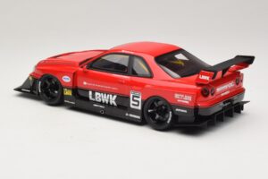Nissan Skyline ER34 LB Super Silhouette Active Red GT Spirit 1:18 GT570 Resina — immagine 5 di 6